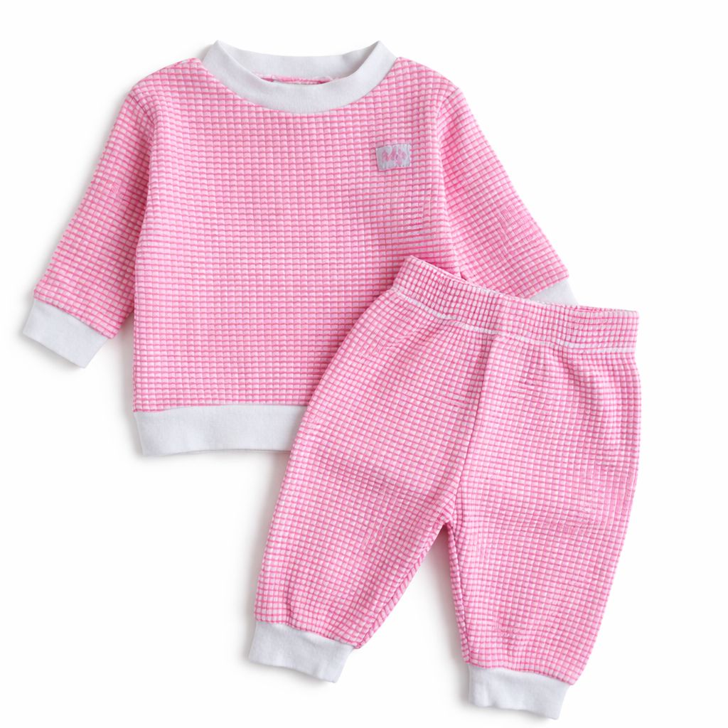 Feetje - wafel pyjama roze - preloved