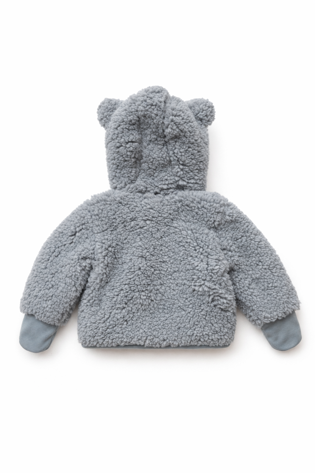 Dirkje - teddy jas - grijs/blauw - nieuw