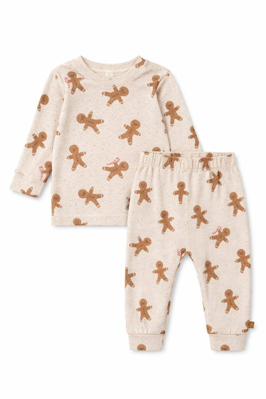 Feetje pyjama - gingerbread - preloved